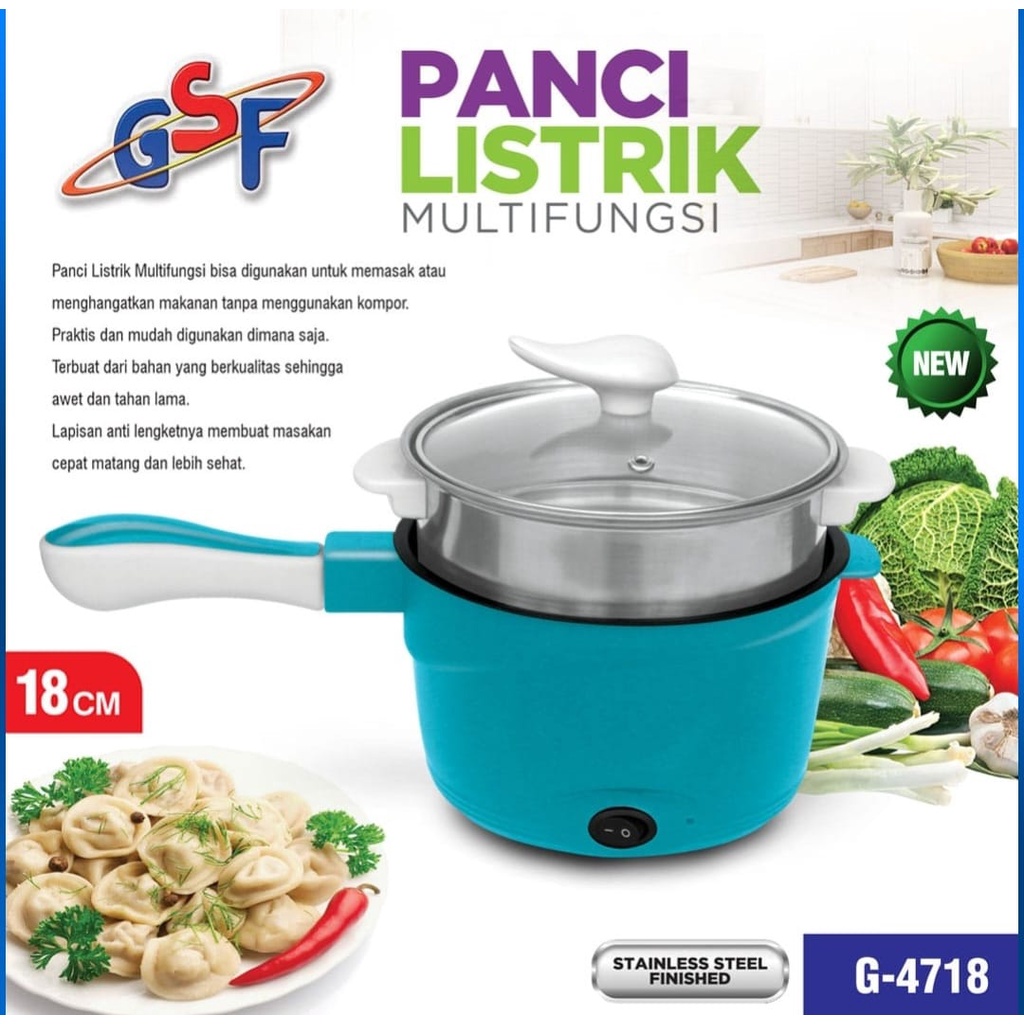 Panci Listrik Elektrik Multifungsi Panci Multifungsi Elektrik Alat Masak Travel Q2 8518 / Q2-8518 / GSF G 4718