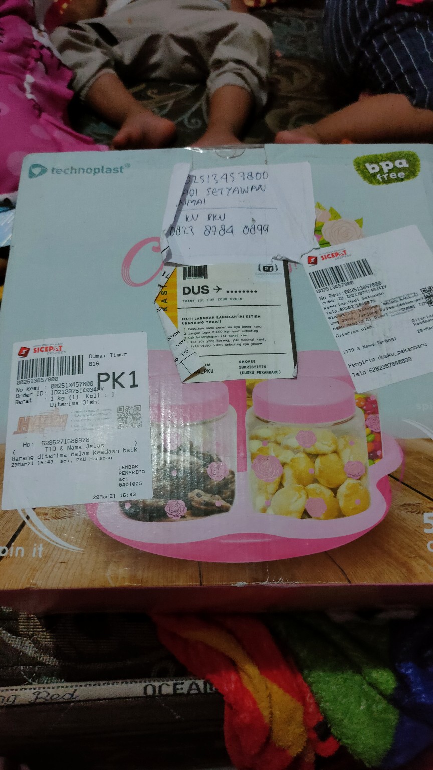 Dusdusan Technoplast Hanna Spin Canister Set Toples Lebaran Cantik Putar