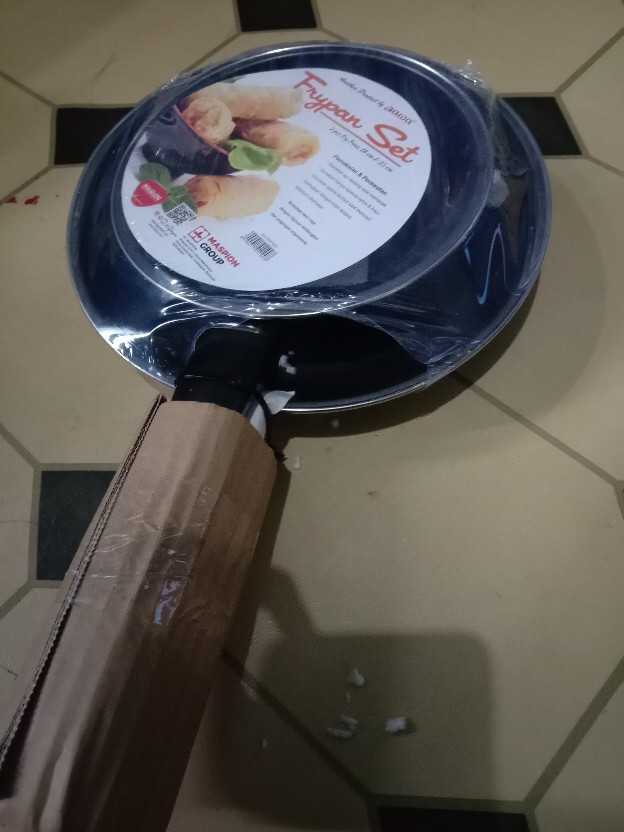 Maspion Teflon Fry Pan Set 2in1 18cm Dan 23cm - Frypan Wajan Murah