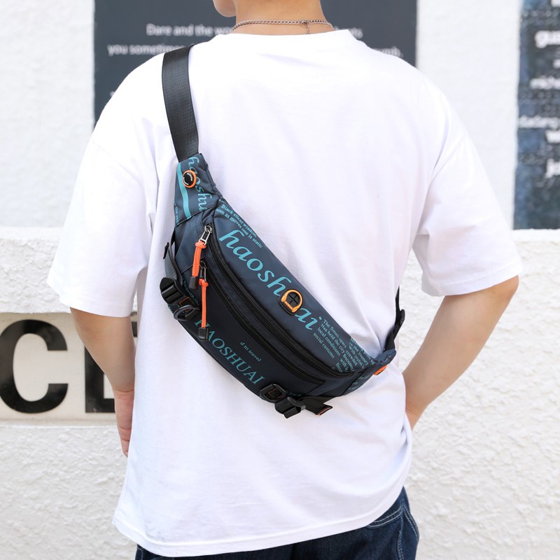 HAOSHUAI 5132 Tas Selempang Dada Pria Waistbag Anti Air Premium WK-SBY