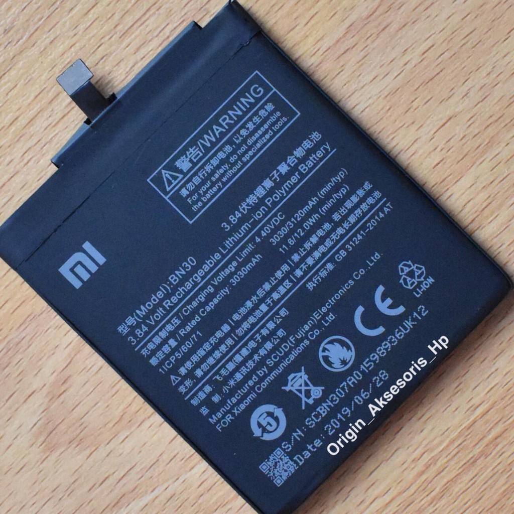 Battery Baterai Xiaomi Redmi 4A BN30 Original 100% Batre Ori BN 30 dc88