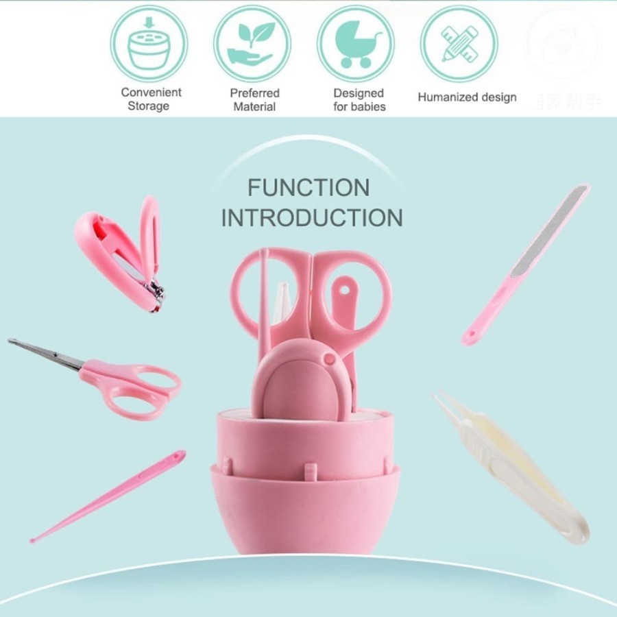 Gunting Kuku Bayi Silinder Set 5 / Baby Manicure Nail Clipper