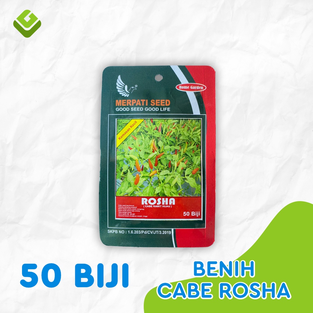 Benih Cabe Rawit Hijau Rosha 50 Biji - Cabe Rawit Pedes - Cabe Rawit Merpati Seed