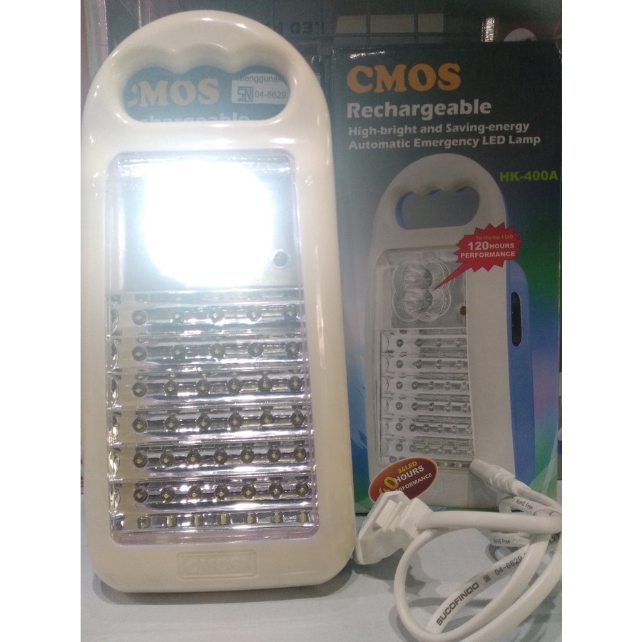 Lampu Emergency LED CMOS HK400A Lampu Led Darurat Rechargeable CMOS HK-400A