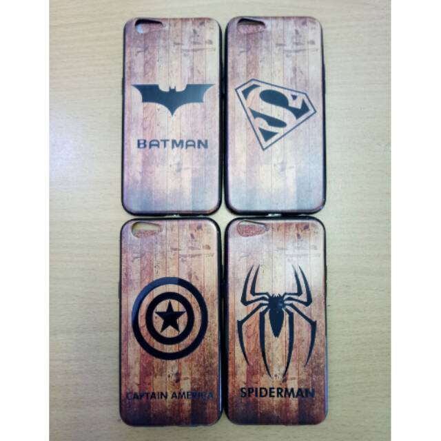 case oppo f1s A59 - motif kayu super hero