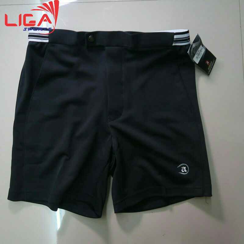 Celana pendek Athlet putih polos seleksi tni akmil-Black
