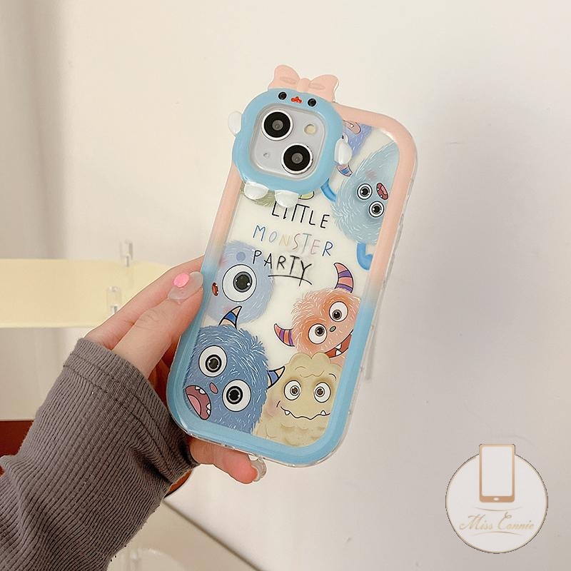 Soft Case Desain Kartun Monster Kecil 3D Untuk IPhone 11 XR 7 8 6 6S Plus 14 Plus 12 13 14 11 Pro MAX X XS MAX SE 2020