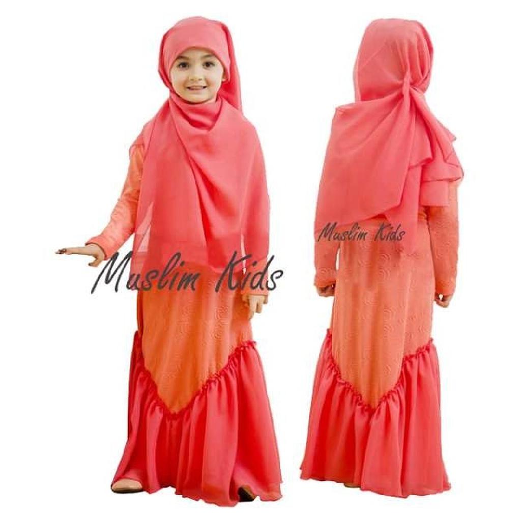 Gamis Orange Next/Gamis Payung Next Orange