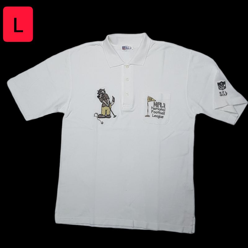 Kaos kerah NFL GOLF vintage