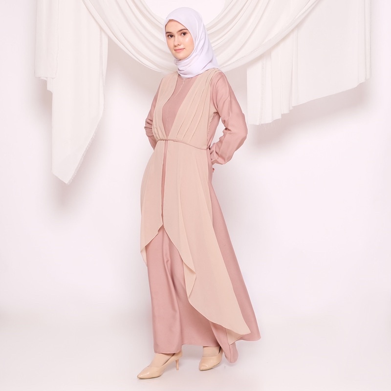 NIRMALA DRESS by hawacorner dress layer depan ceruti baby doll gamis kondangan busui friendly