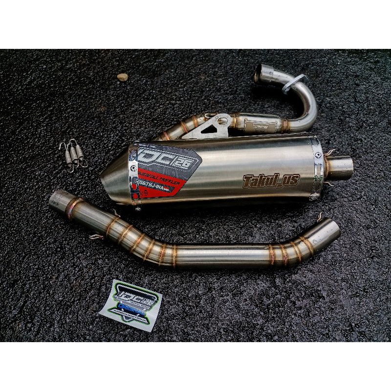 knalpot IDC 26 original slincer silinser type VR-01 inlet 38 leher bending untuk CRF KLX WR155 KLX M