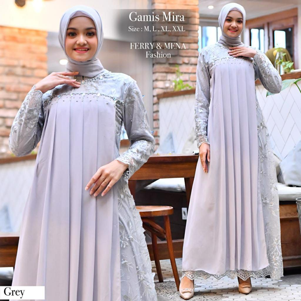 NEW ARRIVAL Bisa JUMBO- Dress Brukat Gamis Brukat Premium Myra Mira Terbaru 2022 | Dress Kekinian Baju Lamaran Tunangan Wisuda