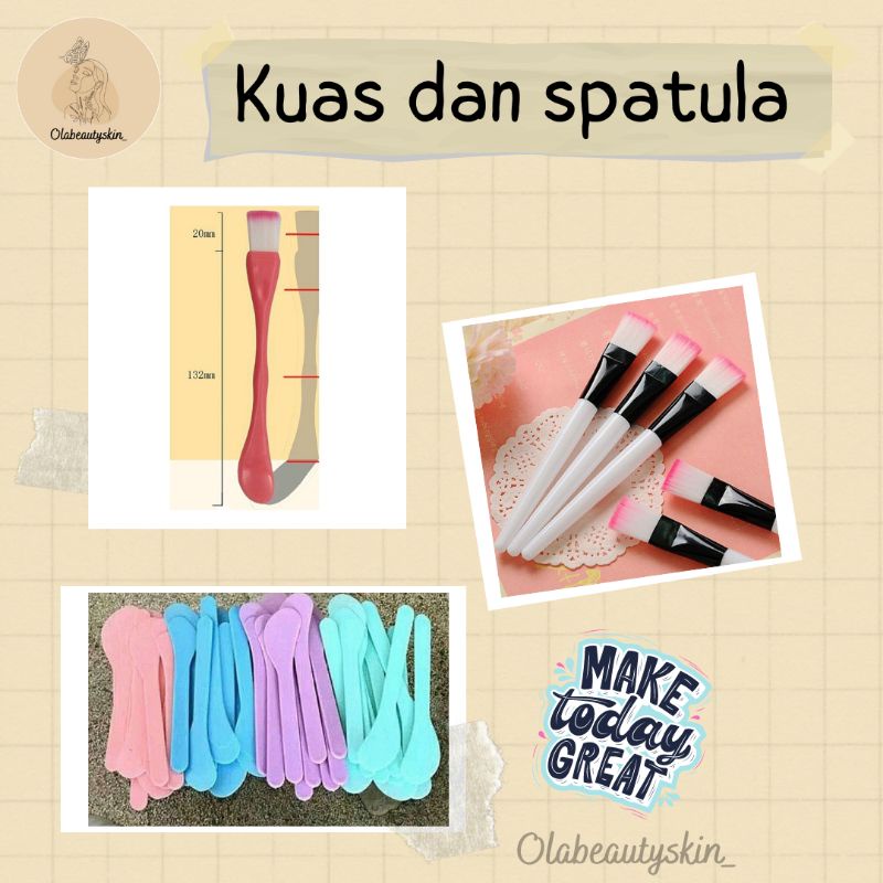 kuas masker/spatula/kuas2in1 [ beli 2 free gift spatula mini]