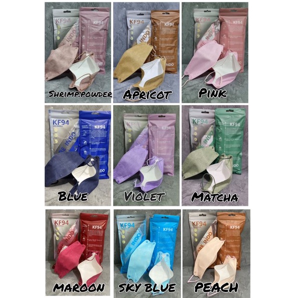 Masker Kf94 careindo warna isi 10 pcs