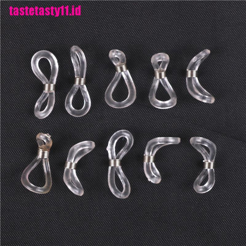 【TTID】40pcs Chain Strap Holders Rubber Loop Ends Clear Eye Glasses Spectacle Su