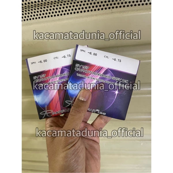 lensa minus bluechromic index 1.67 tipis