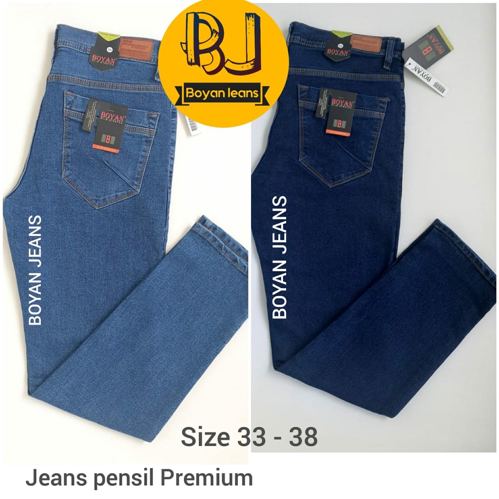 MODEL CELANA JEANS PENSIL JUMBO PRODUK BY BOYAN JEANS