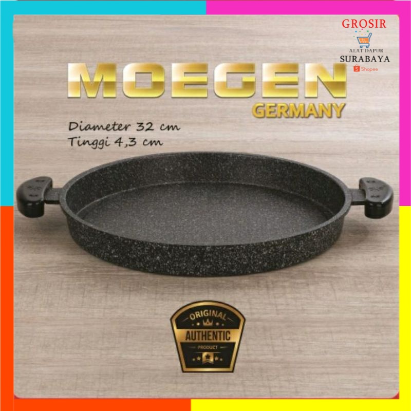 MOEGEN GERMANY PIZZA PAN + TUTUP / moegen multi grill pizza roaster 32 cm