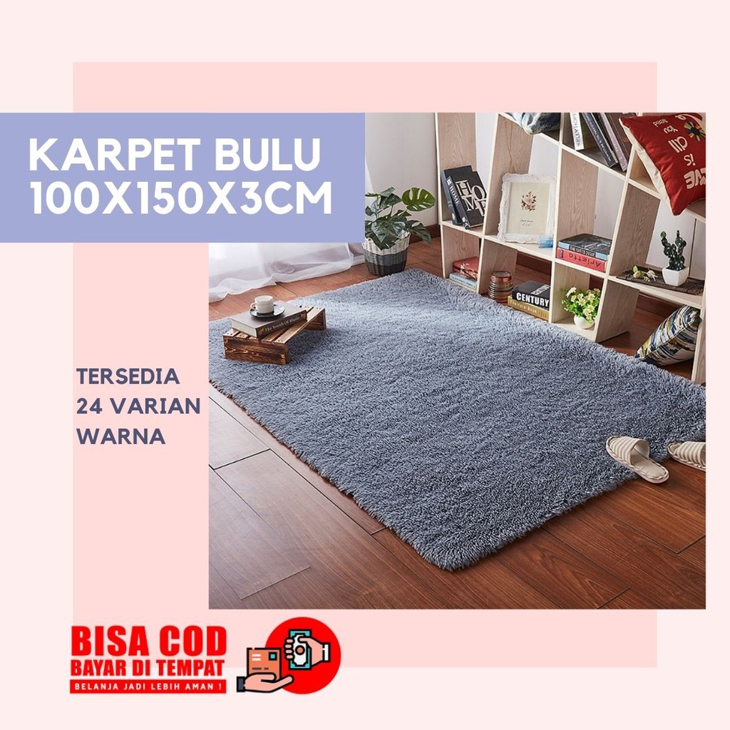 [COD]KARPET BULU 100X150X3CM TERLARIS/KARPET LANTAI/HOME DECOR/KARPET BULU TERMURAH