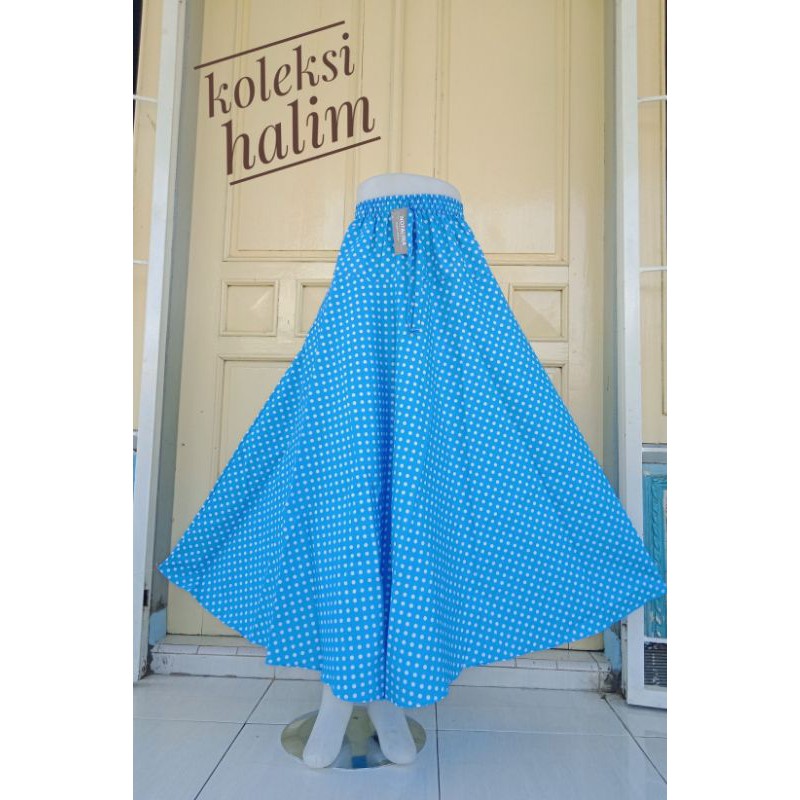 ROK PAYUNG LEBAR/ROK KATUN PANJANG/MOTIF PULKADOT-4