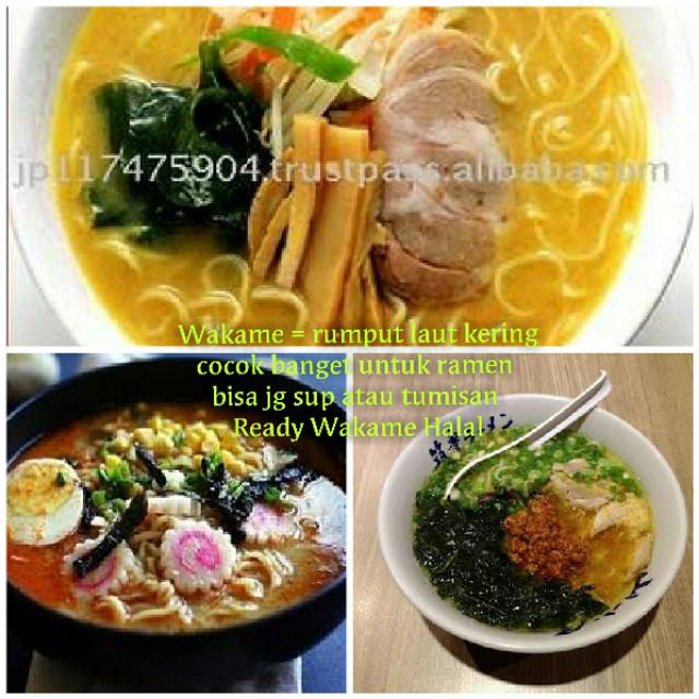 Wakame 5gr dan 10gr sup rumput laut miso soup halal dried seaweed  nori rumput laut kering biasa untuk sup tumisan ramen sup miso soup