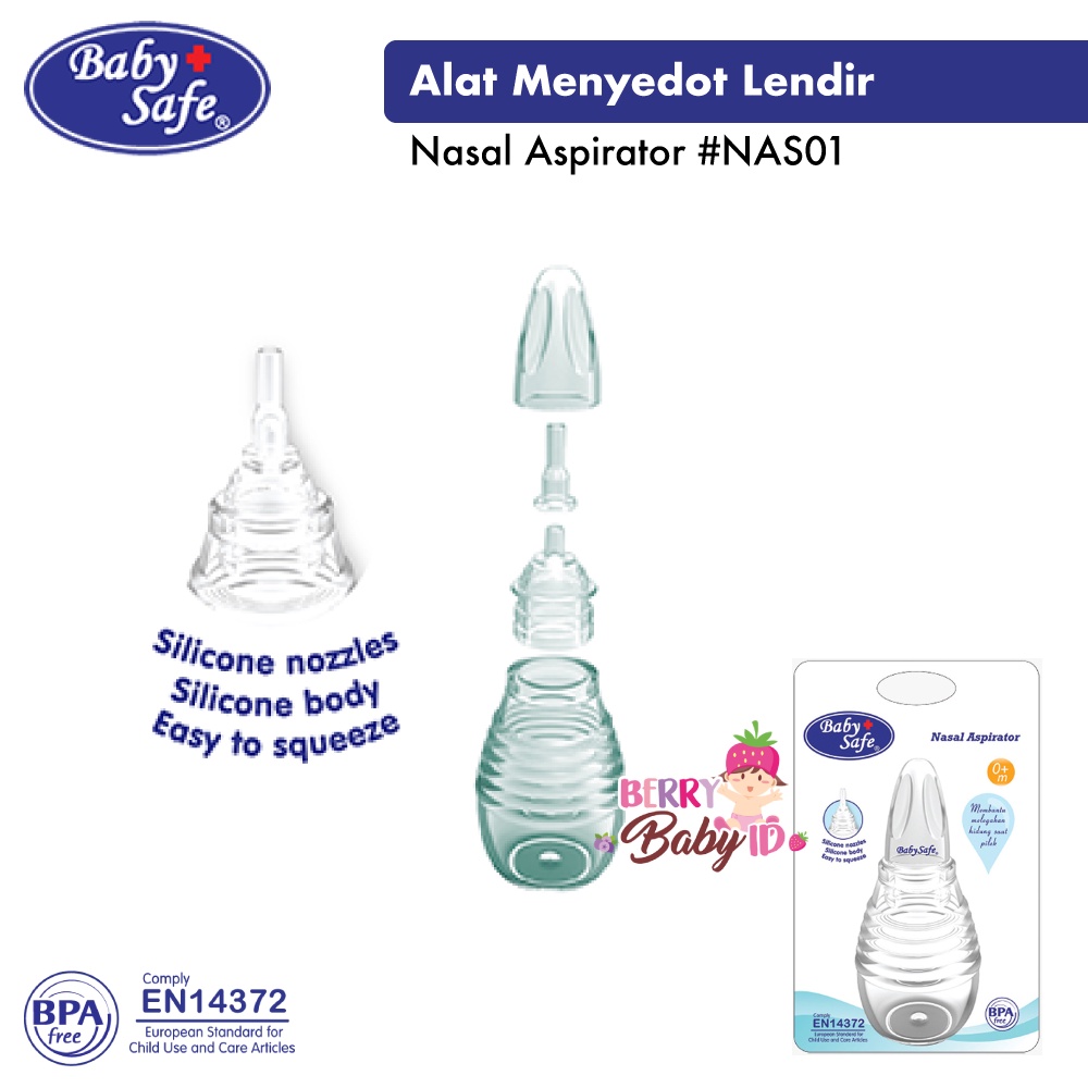 Baby Safe Baby Nasal Aspirator NAS01 Penyedot Ingus Bayi Anak BBS100 Berry Mart