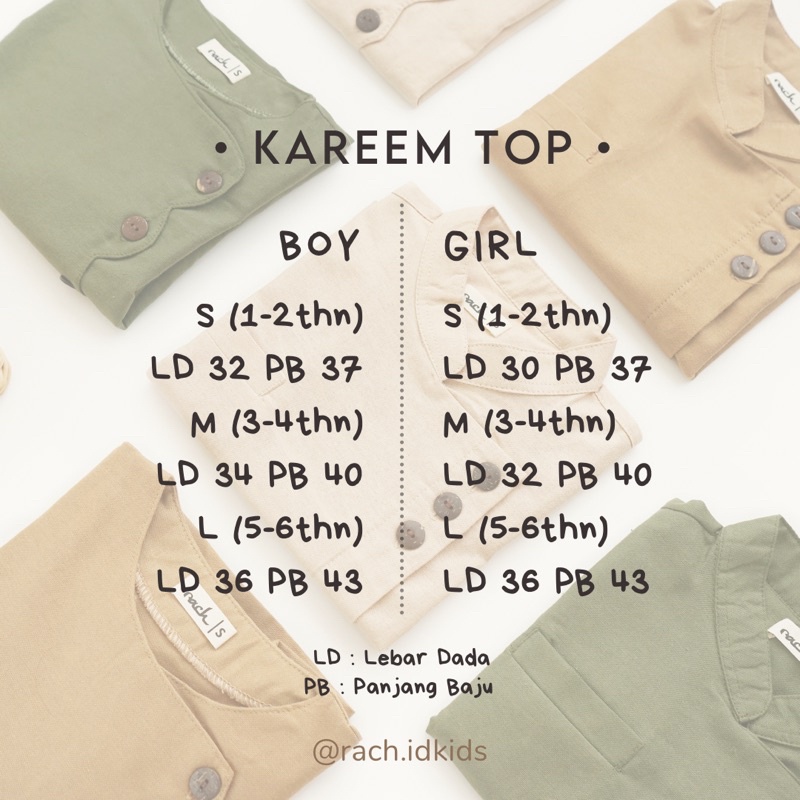 RACHIDKIDS / KAREEM SERIES / SILATURAHMI SERIES / KAREEM TOP