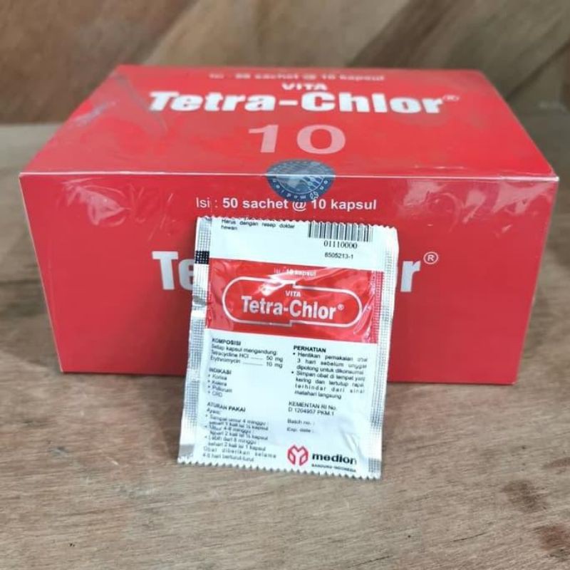 VITA TETRA CHLOR KAPSUL 10 tablet TETRACHLOR - Antibiotik Multivitamin Mineral Unggas Ayam Burung