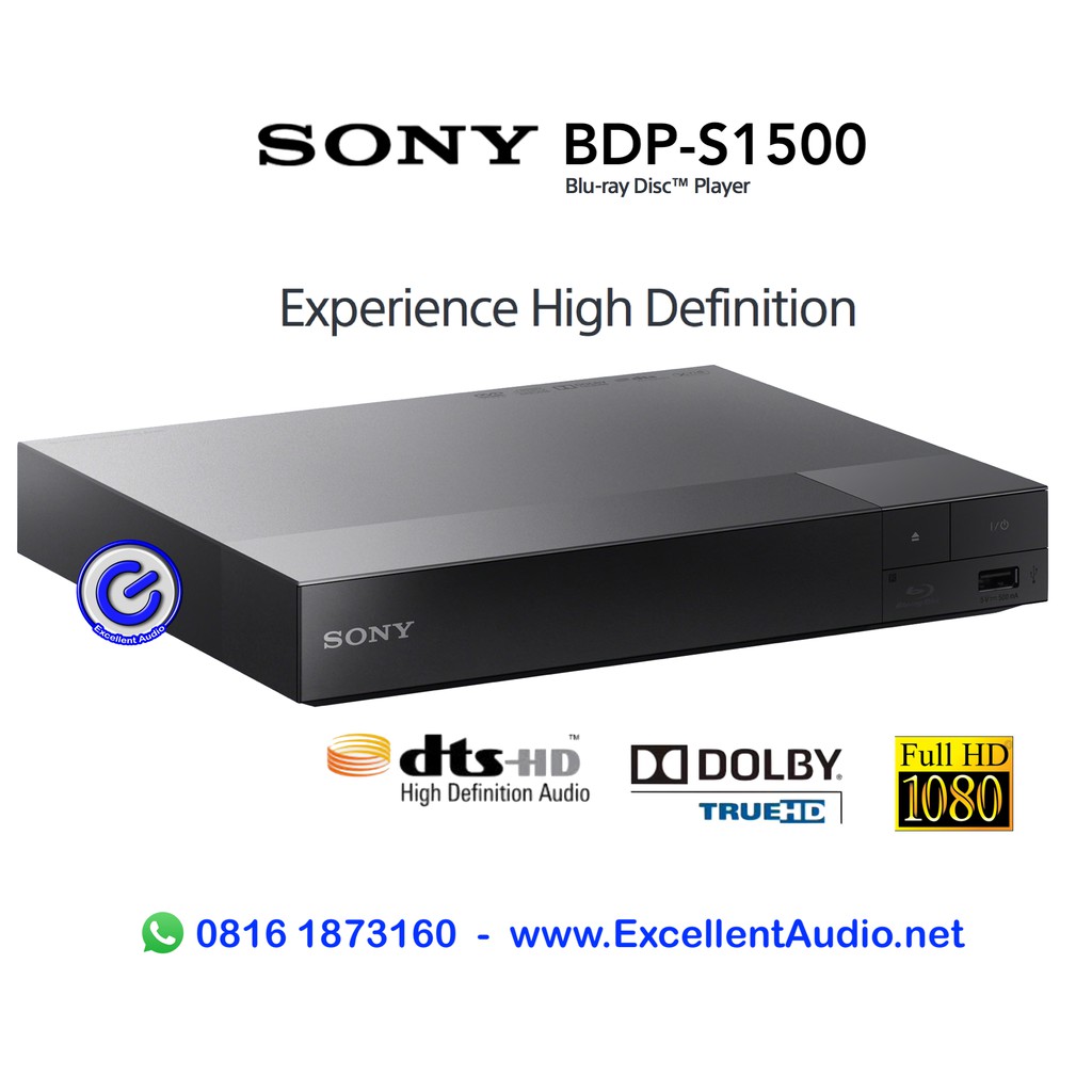 Sony BDPS1500 BDP S1500 high definition Blueray player