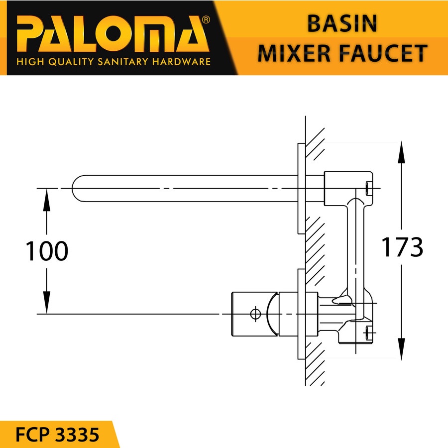 PALOMA FCP 3335 Keran Mixer Wastafel Cuci Tangan Panas Dingin Kran Air