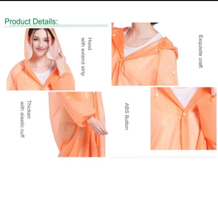 OBRALL..!!!.. Jas Hujan TERUSAN EVA / Raincoat Mantel Dewasa Semi Transparan Polos / Raincoat