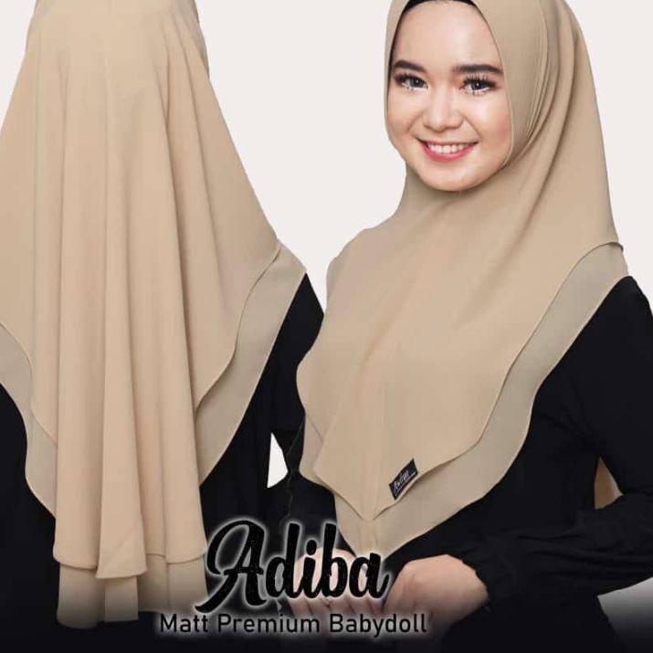 ▲ KHIMAR ADIBA ORI AWLIYA COLLECTION AWLIYA HIJAB TERBARU Ceruty Babydoll 2 layer ★