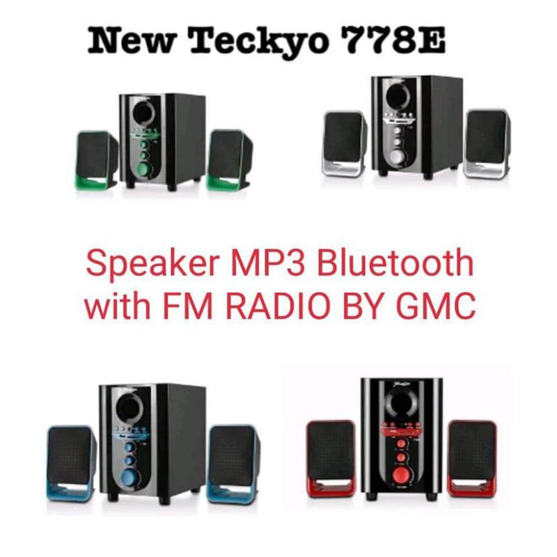 SPEAKER TECKYO 778E USB/TF CARD/BT/REMOTE/AUX/FM RADIO ORIGINAL GMC SPEAKER BLUETOOTH MURAH