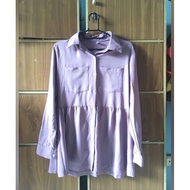 PRELOVED - kemeja dusty purple