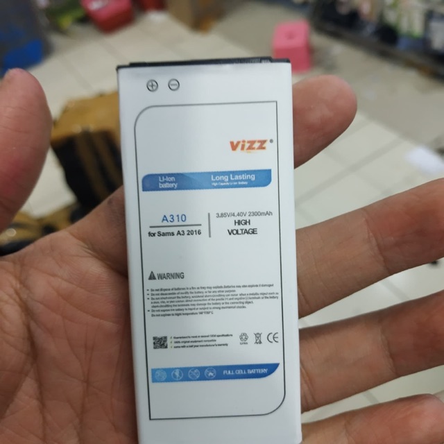 Baterai vizz samsung galaxy A310 A3 2016 EB-BA310ABE batre battery double power ic