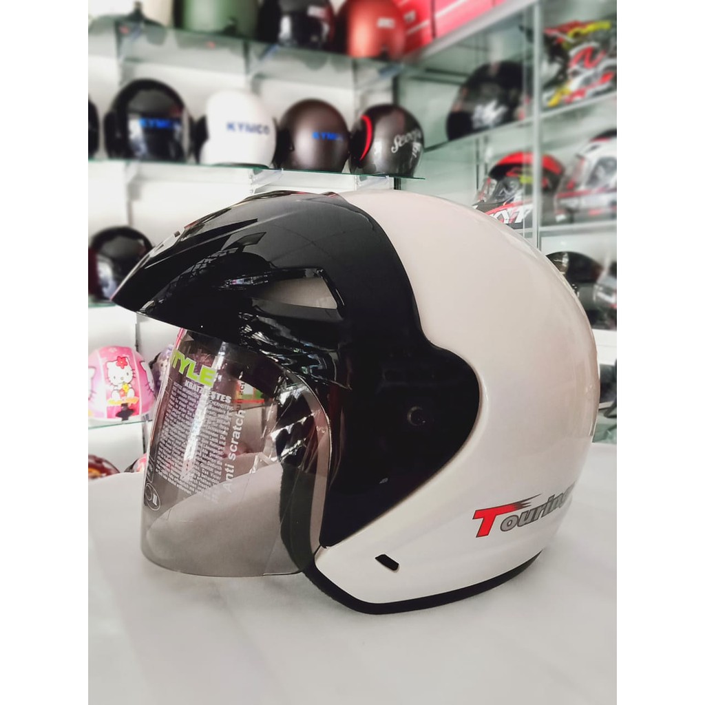HELM BMC TOURING warna PUTIH GLOSSY