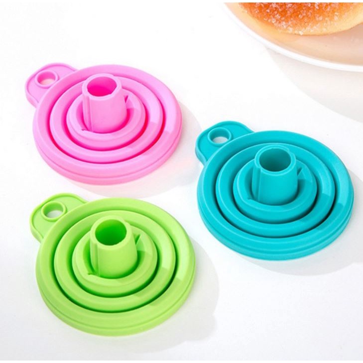 Corong Minyak Air Silicone Lipat Portable high temperature Tahan Panas