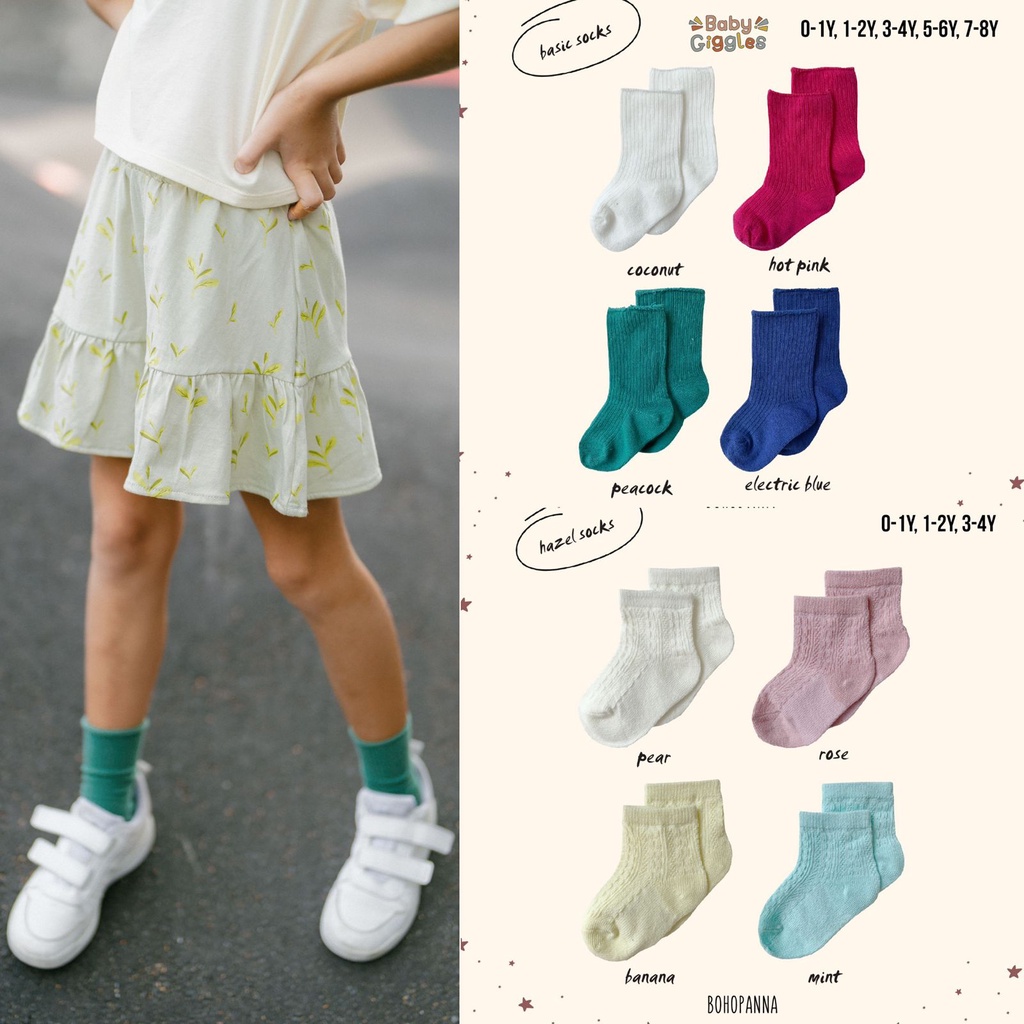 Bohopanna - Hazel &amp; Basic Socks NEW / Kaos Kaki Bayi Dan Anak