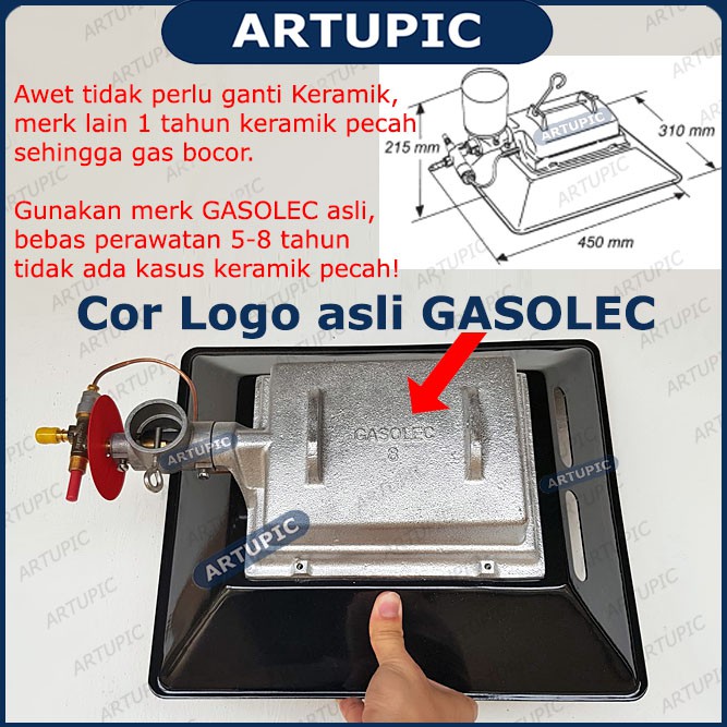 Safety Device Complete GASOLEC ASLI Spareparts Spuyer Nozzle Tombol Pemanas Kandang Ayam Gasolec