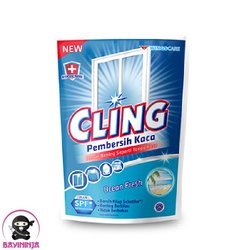 Cling Pembersih Kaca 425ml - Pouch (KEMASAN BARU)