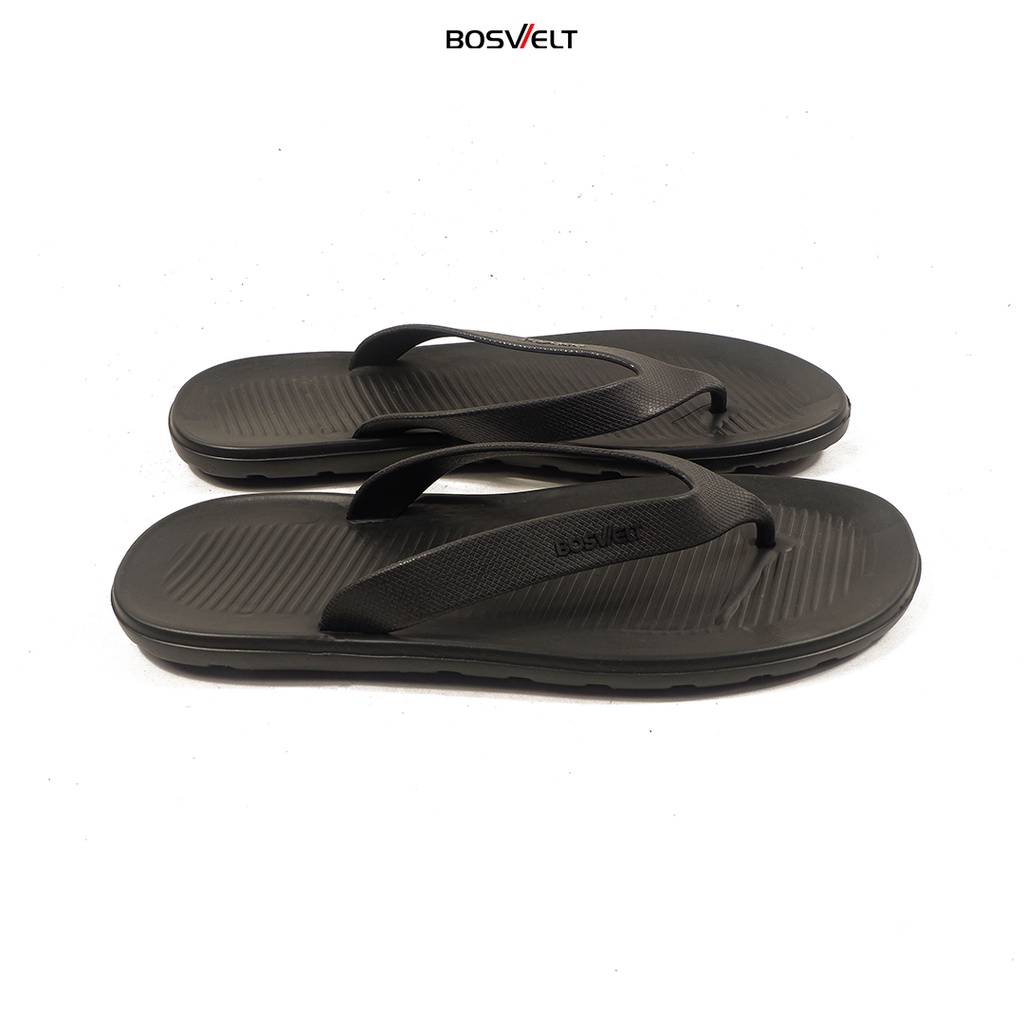 Sandal Cowok Karet Jepit Murpy Full Black Phylon Bosvelt