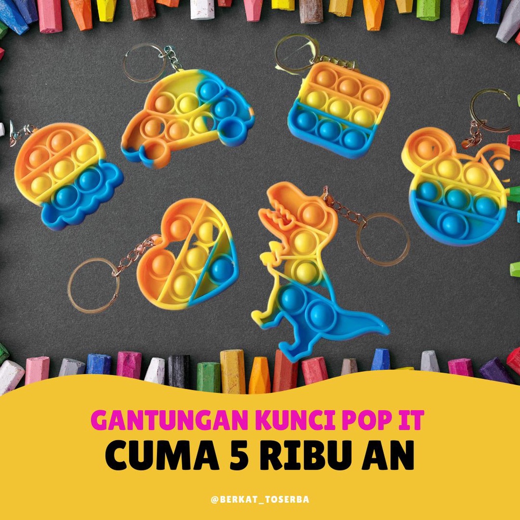 VS BG - ORIGINAL Gantungan mini Kunci KECIL Pop It Mini Fidget TERMURAH