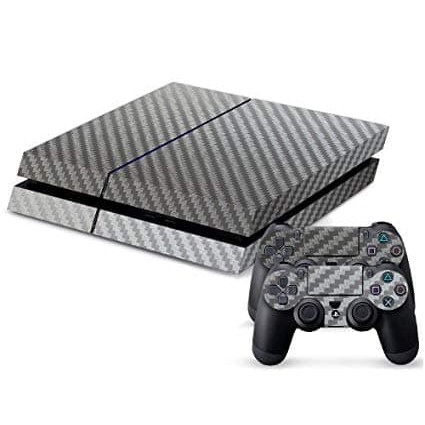 PROMO FLASH SALE Garskin SILVER Carbon Sony PS4 Pro Slim Fat skin 2 ds