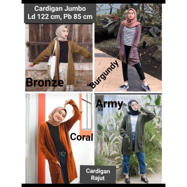 Cardigan rajut jumbo