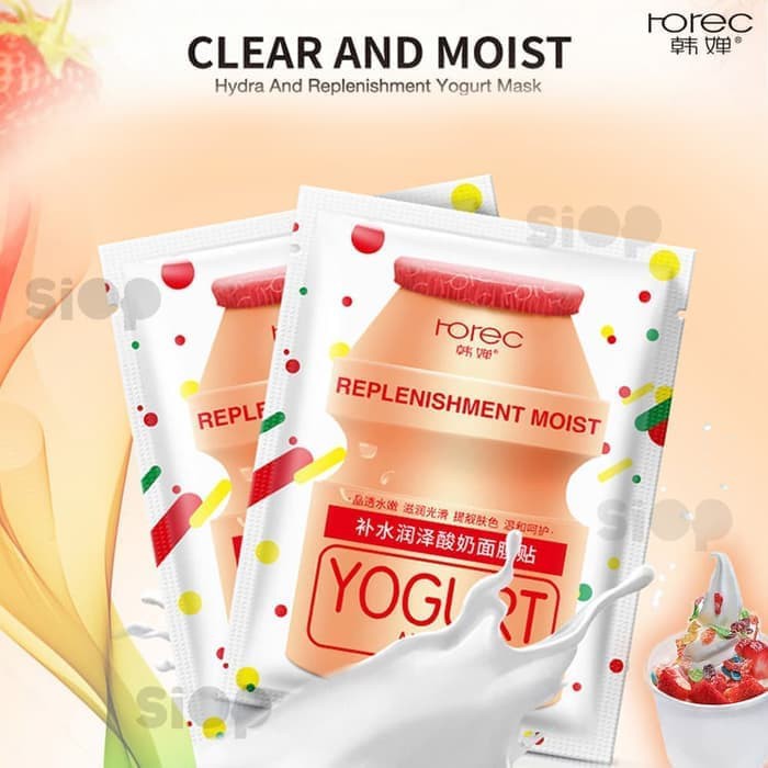 Rorec Yogurt Face Sheet Mask Anti Penuaan