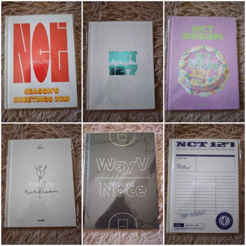 Season Greeting SG Diary NCT 127 / NCT Dream / WayV 2017 2019 2020 2021