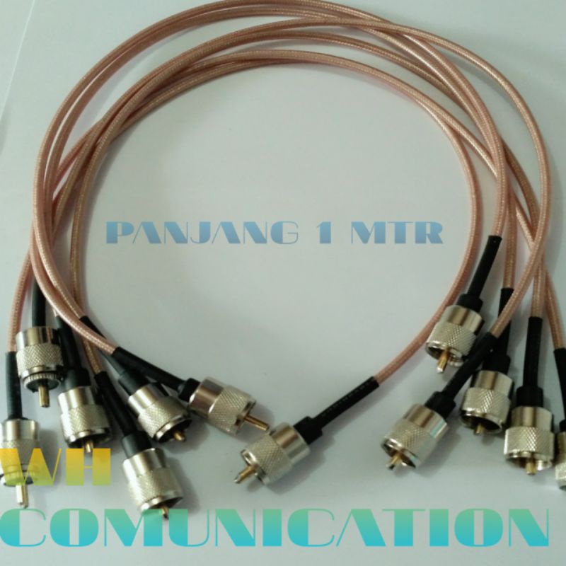 KABEL JUMPER RG-58 PANJANG 1 MTR CONNECTOR PL TO PL