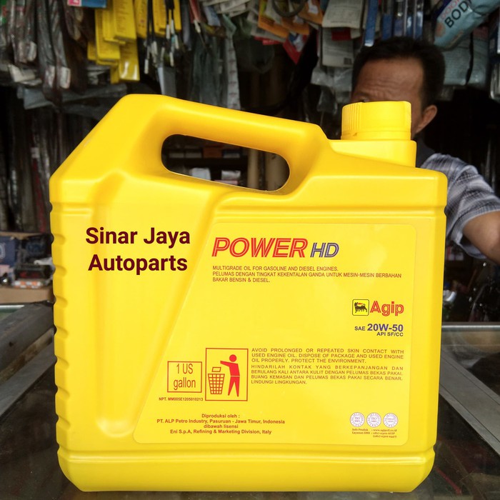 OLI/OIL Agip Power HD SAE 20W-50 Original (4L) BENSIN