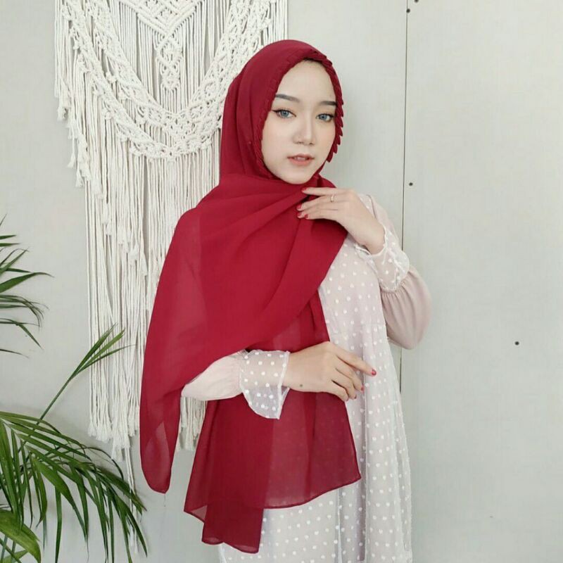 PASHMINA KCB PASMINA LIPIT HIJAB TALI JILBAB DIAMOND NON PET ANTEM SABYAN GROSIRR31