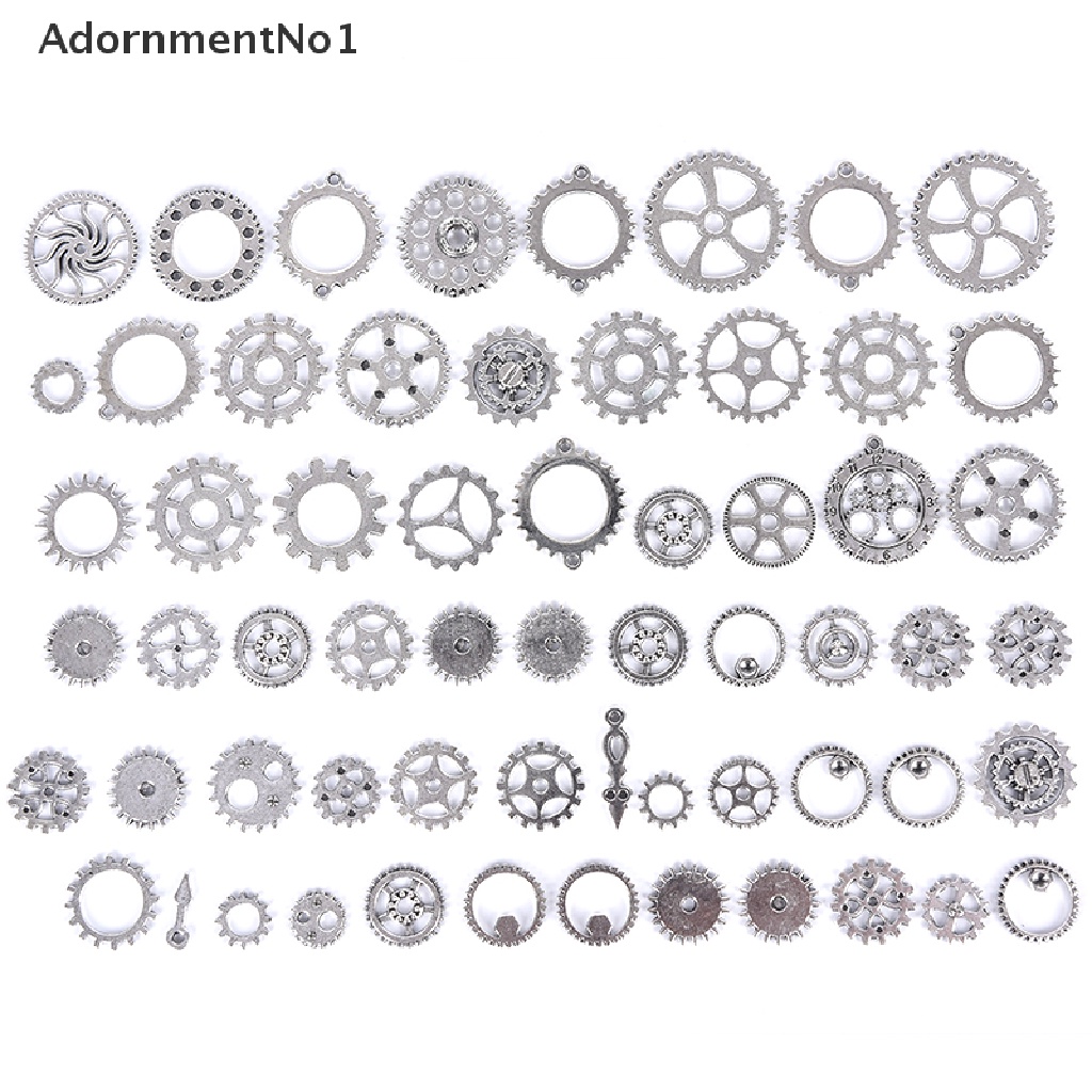 (AdornmentNo1) 70pcs / Set Charm Metal Bentuk Roda Gigi 100g Untuk DIY Perhiasan Charms